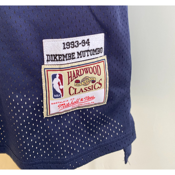 100% Authentic Dikembe Mutombo Mitchell Ness 93 94 Nuggets Jersey Size 40 M - Picture 2 of 8